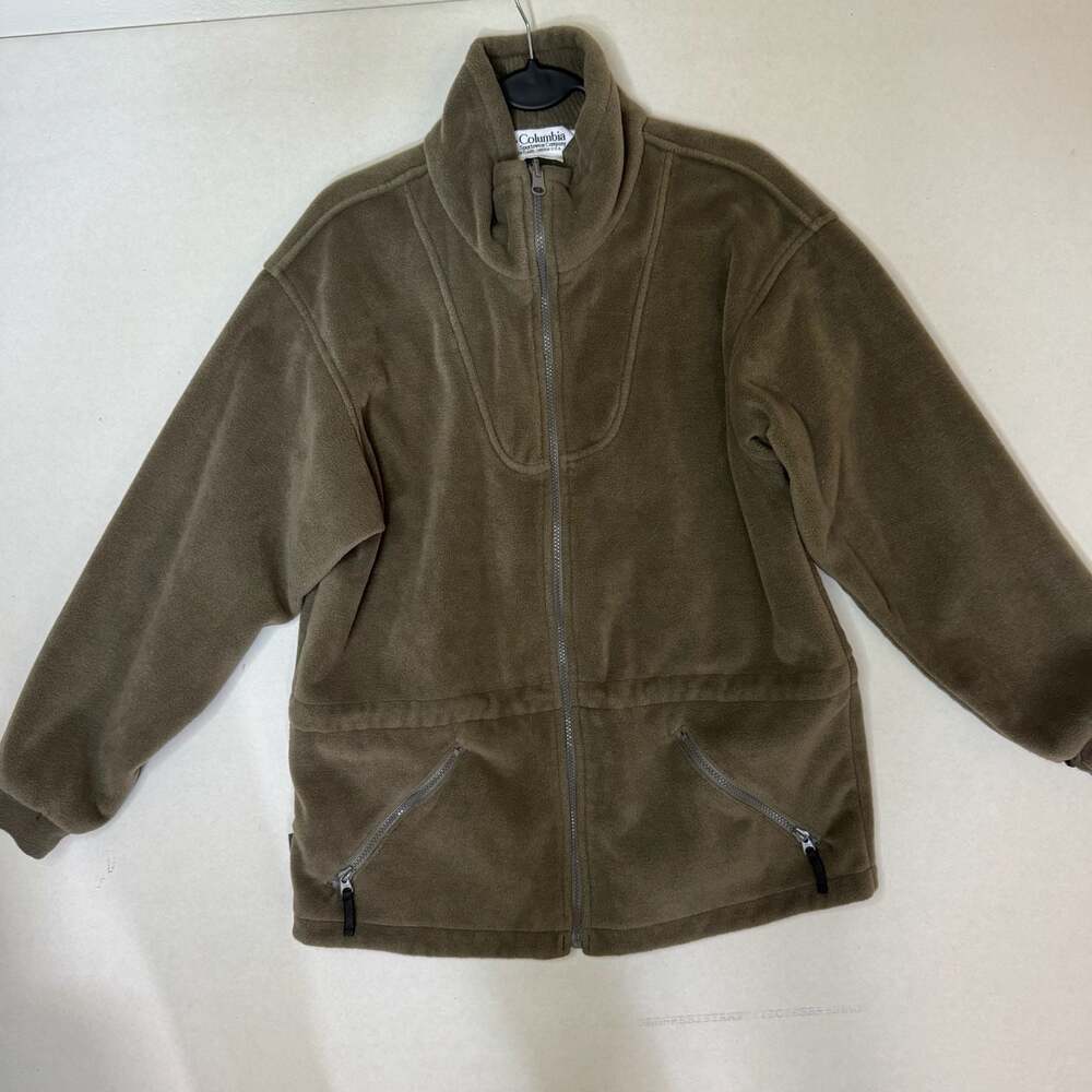 Vintage Columbia Sportswear Full Zip Fleece Jacket Brown Size Medium